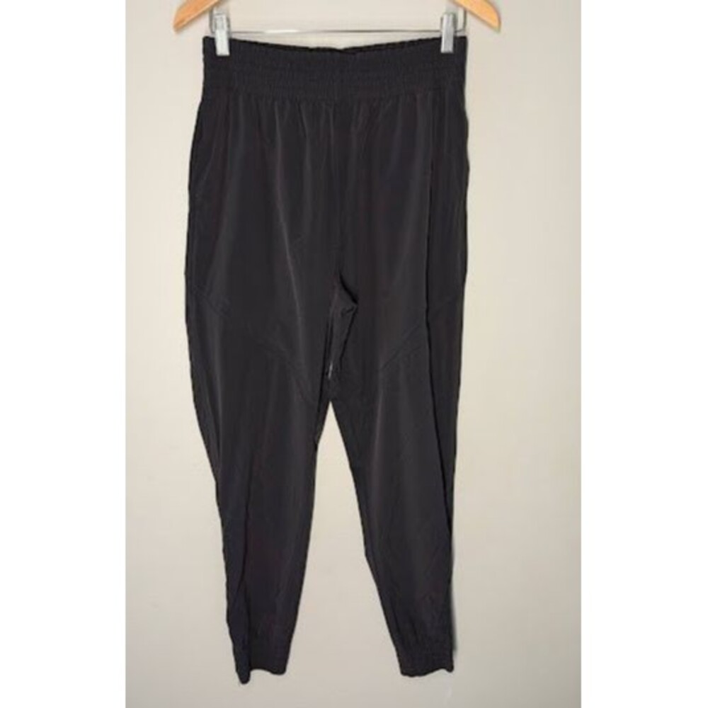 Lululemon Womens Adapted State High Rise Joggers Zippers Black Size 10?